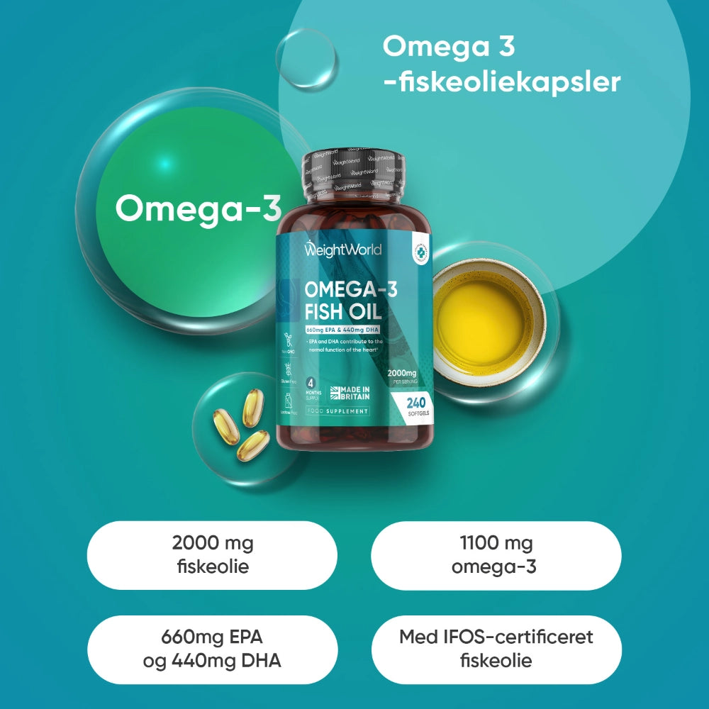 Omega-3 Fiskeolie 2000mg