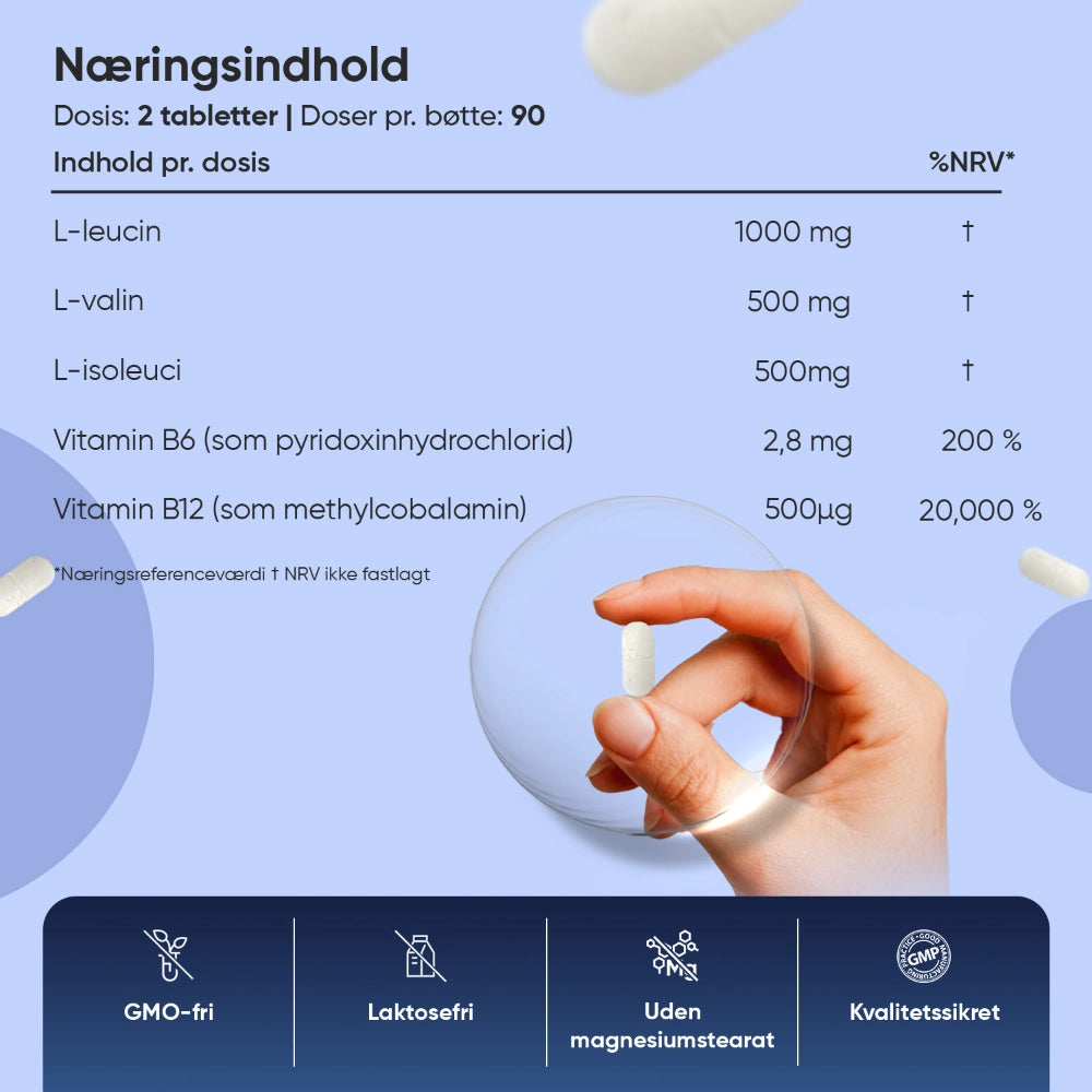 BCAA med B6- og B12-vitamin