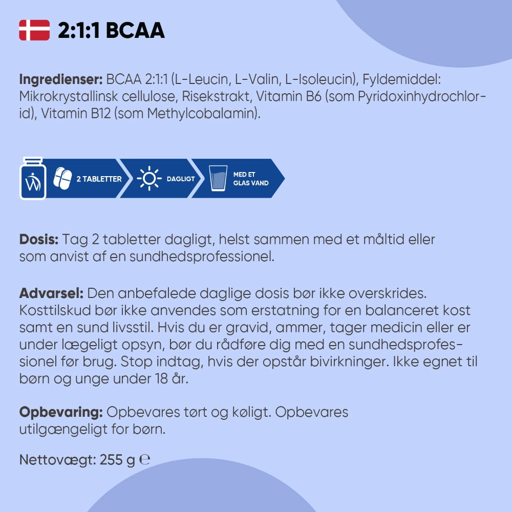 BCAA med B6- og B12-vitamin