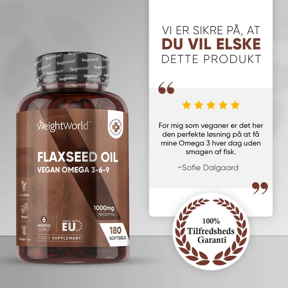 Hørfrøolie-kapsler 1000 mg