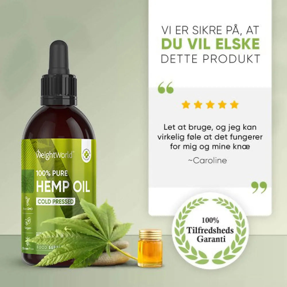 100% Rent Koldpresset Hampefrøolie