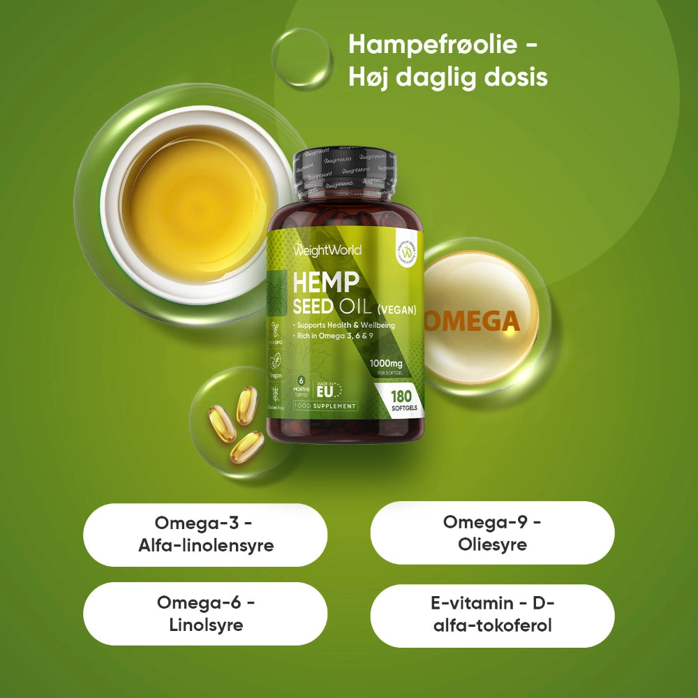 Hampefrøolie 1000mg