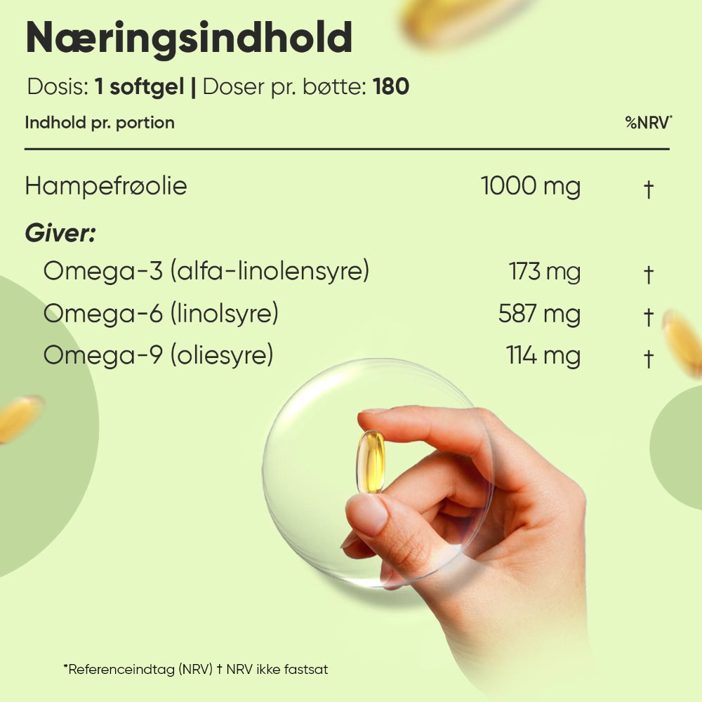 Hampefrøolie 1000mg