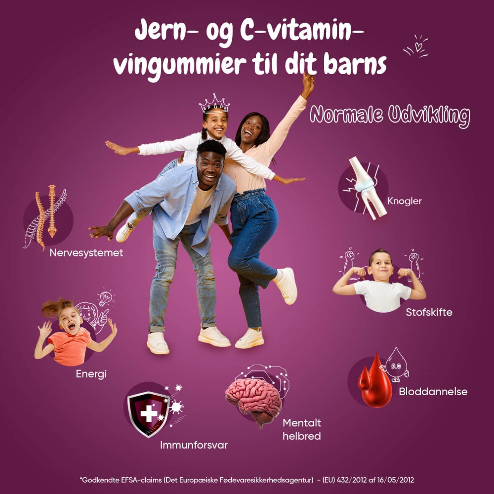 Jern + C-vitamin-vingummier til børn