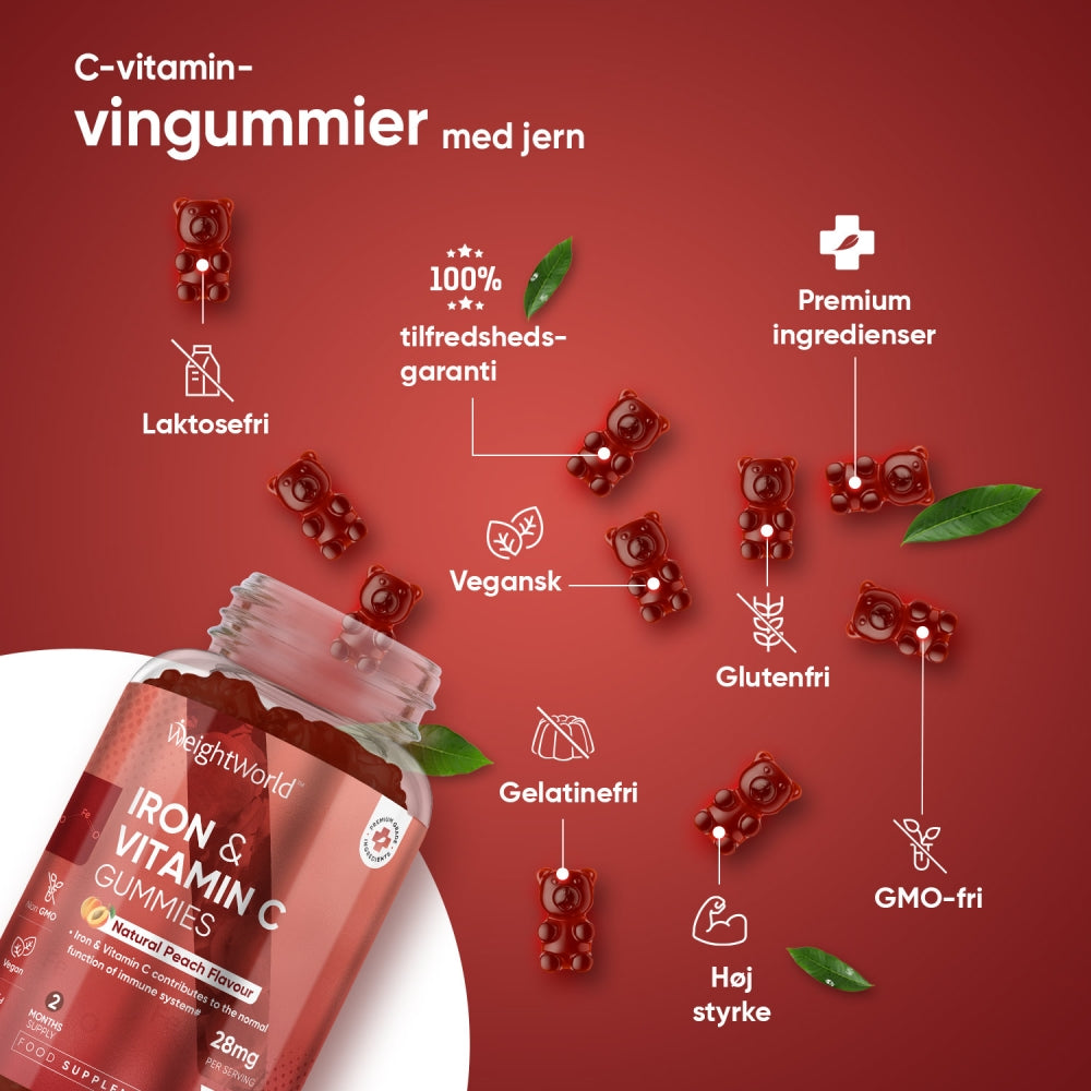 Jern & C-Vitamin Vingummier