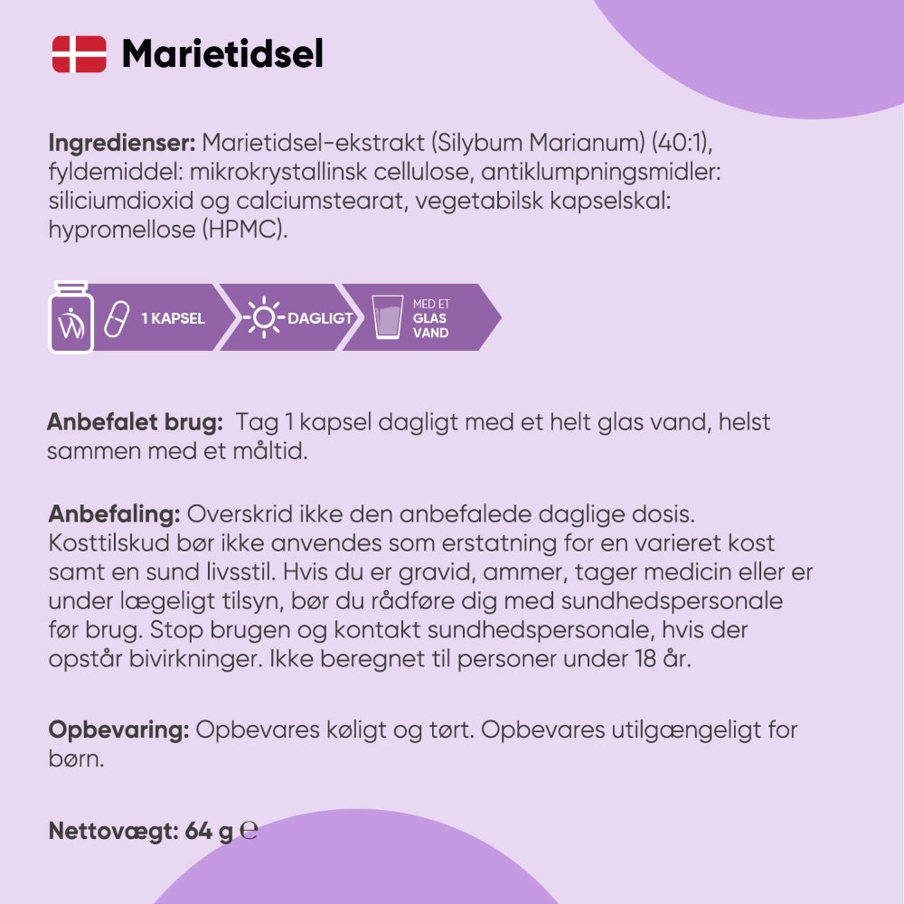 Marietidsel Kapsler 2000mg