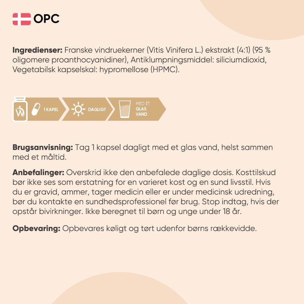 Vindruekerneekstrakt (OPC) 1000mg