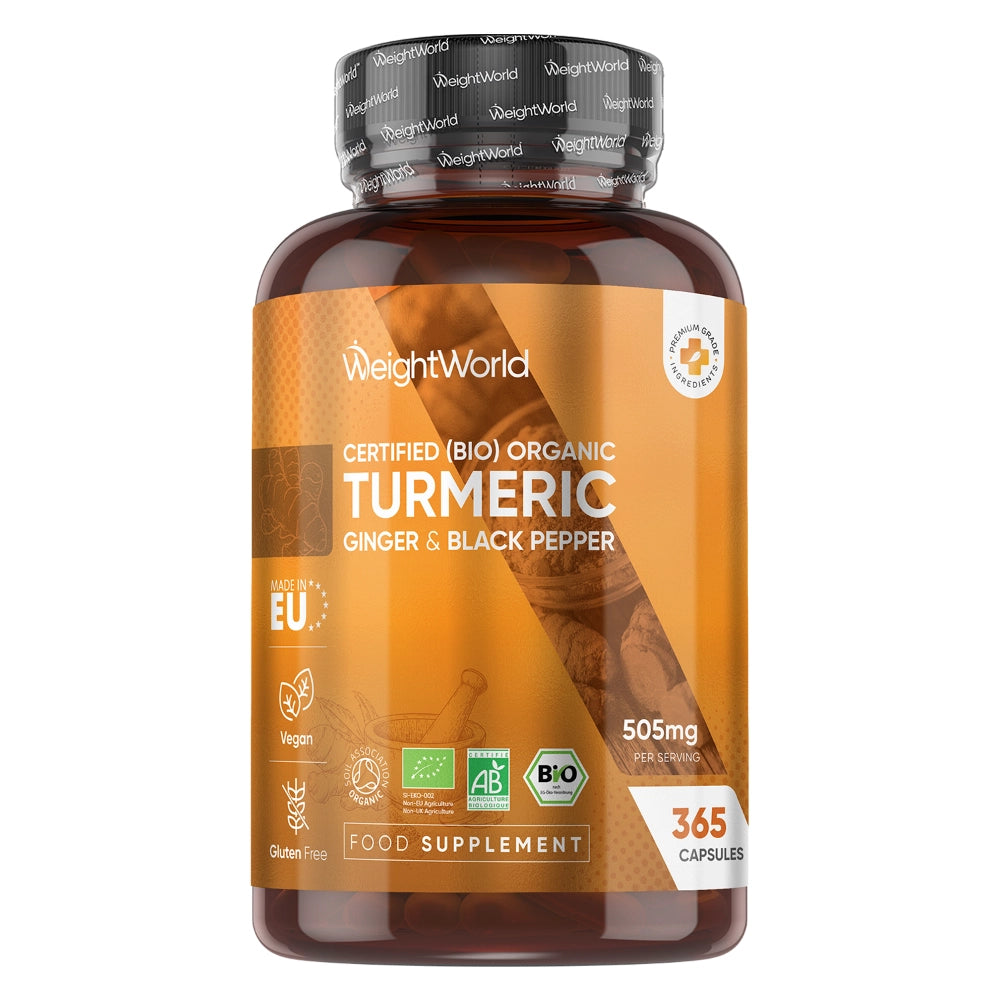 Økologisk Gurkemeje med Ingefær og Sort Peber 505mg