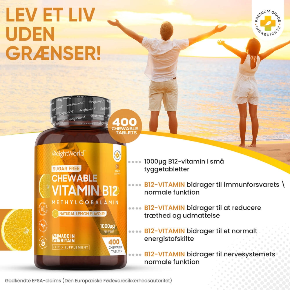 B12-Vitamin Tyggetabletter 1000 mcg