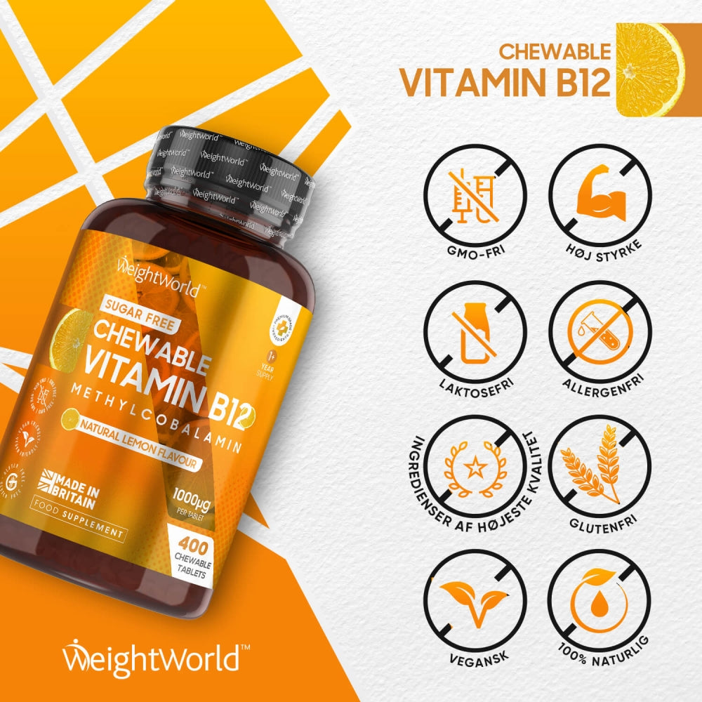 B12-Vitamin Tyggetabletter 1000 mcg