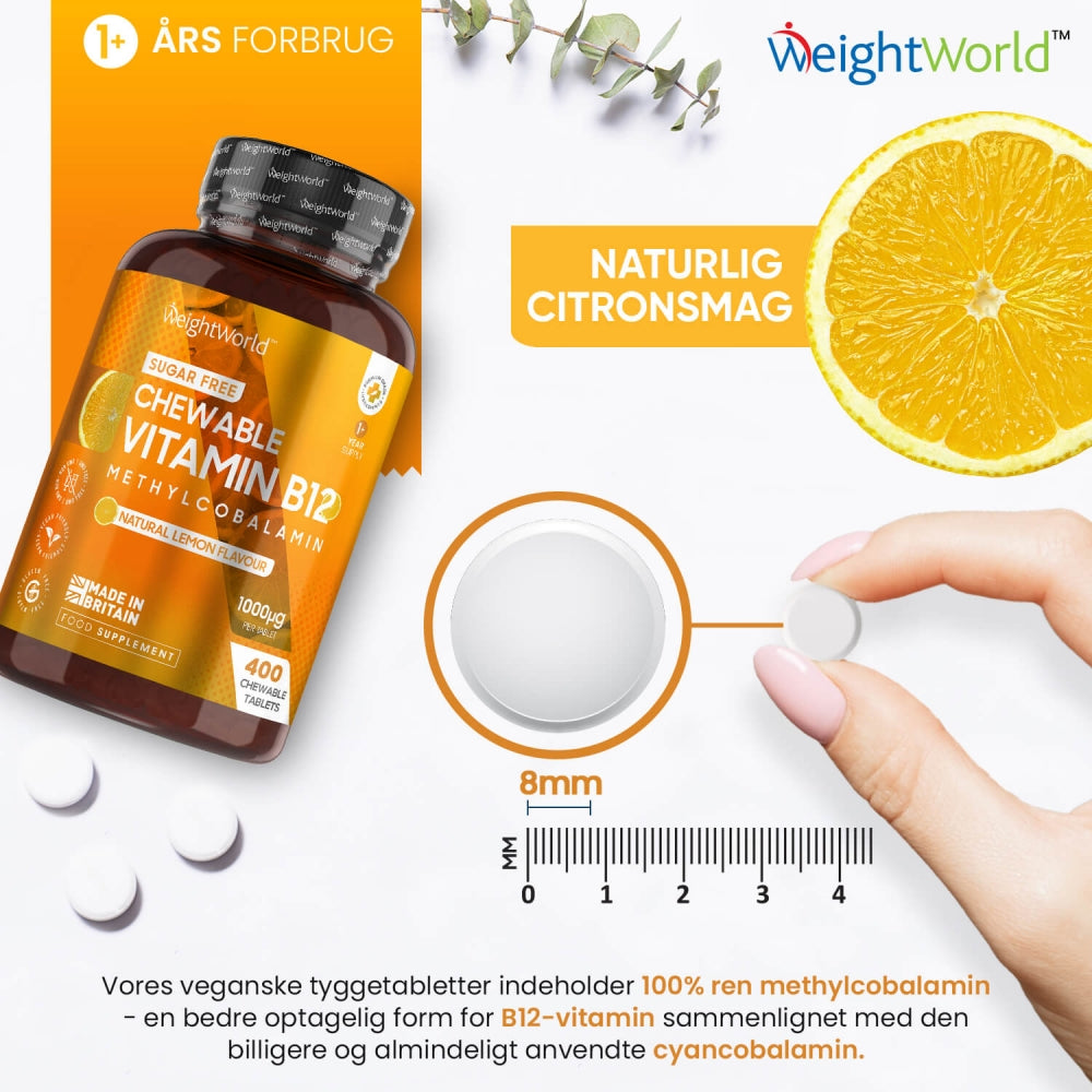 B12-Vitamin Tyggetabletter 1000 mcg