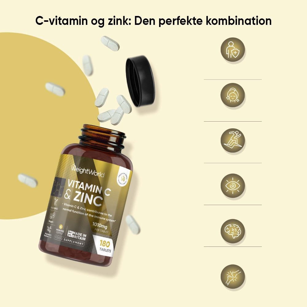 C-vitamin + Zinktabletter 1000mg