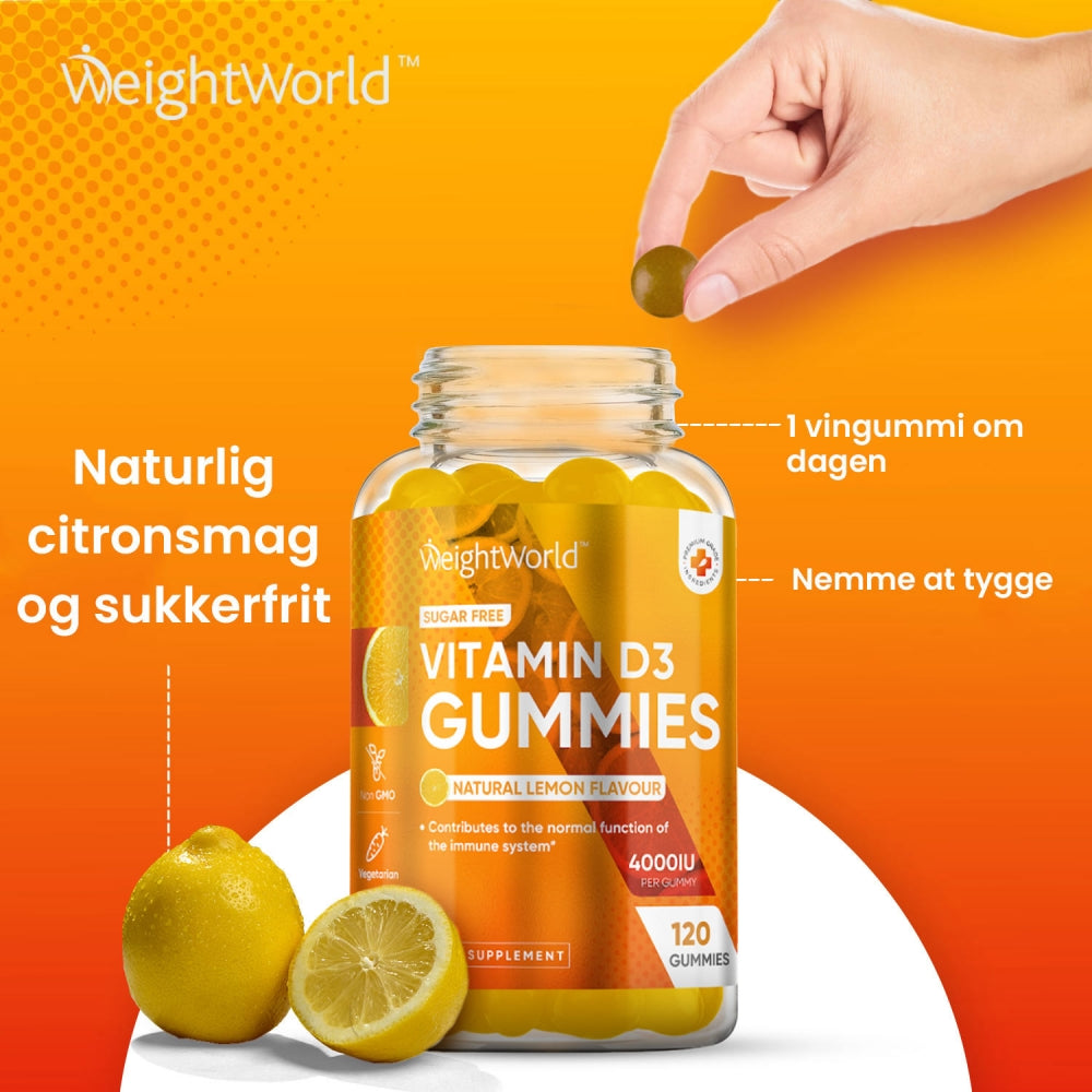 D3-vitamin-vingummier 100 mcg