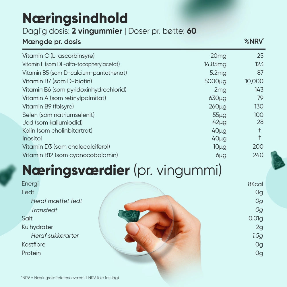 Biotin Vingummier 5000 mcg