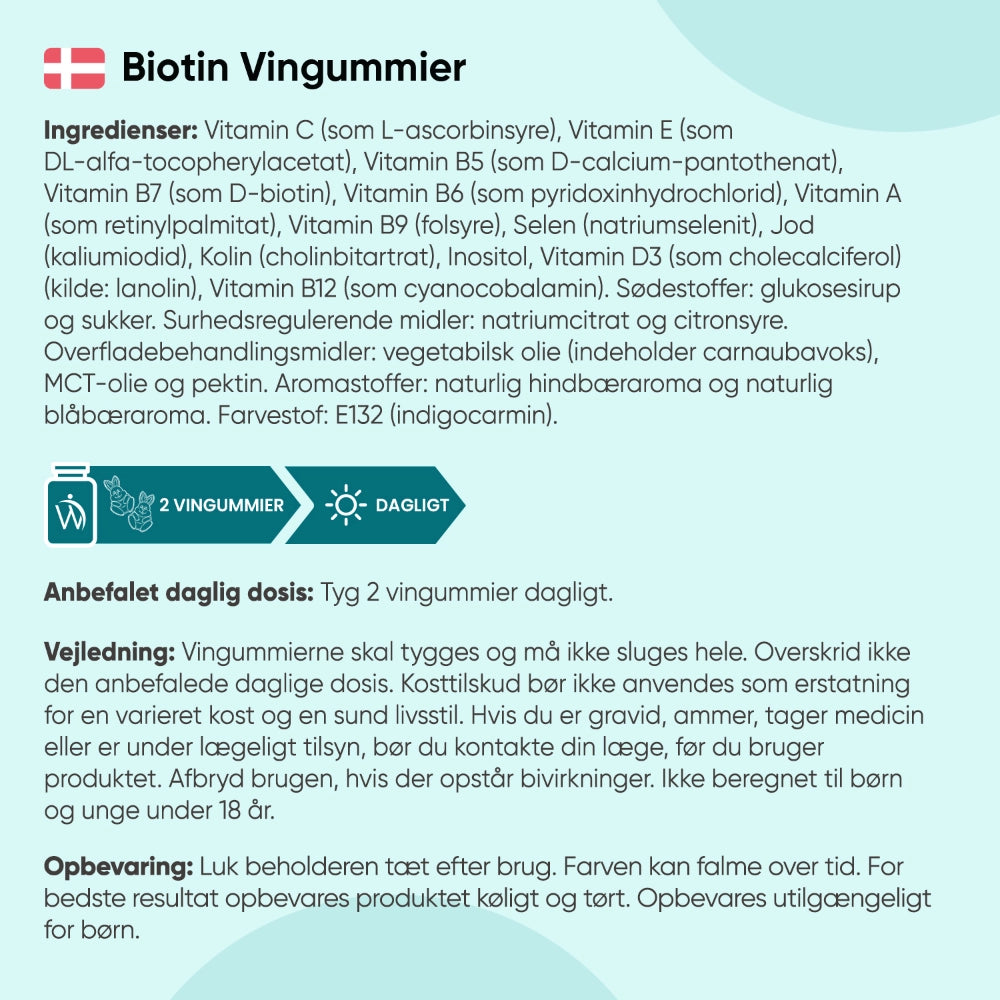 Biotin Vingummier 5000 mcg
