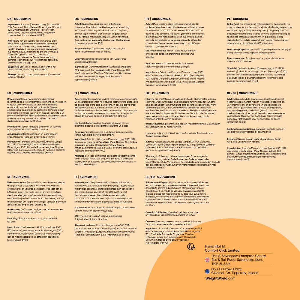 Curcumin + ingefær 500 mg