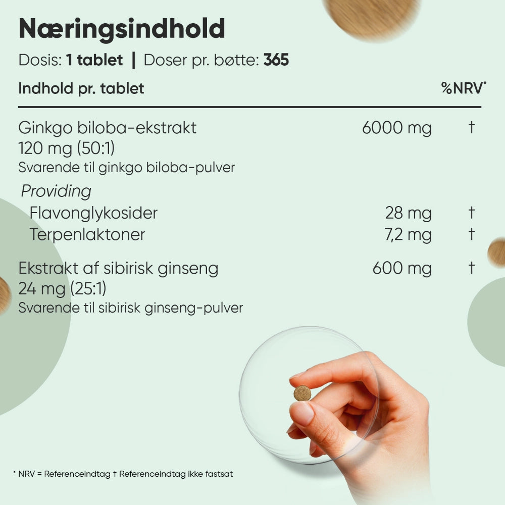 Ginkgo biloba + ginseng 6600 mg
