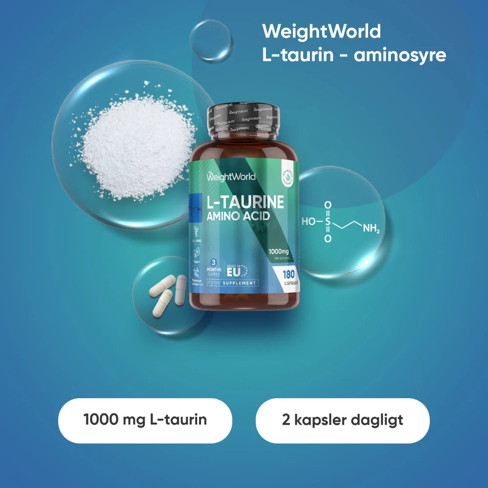 L-taurin aminosyre 1000 mg