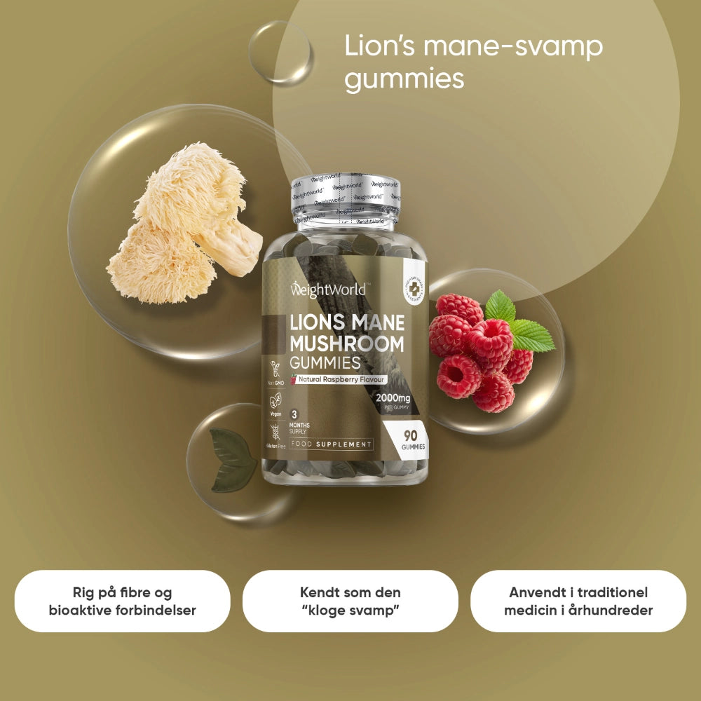 Lion's mane vingummier (2000mg)