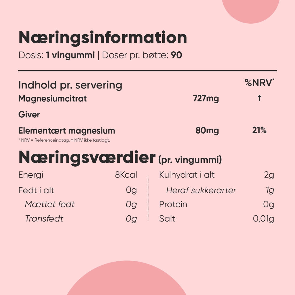Magnesium Vingummier til Børn