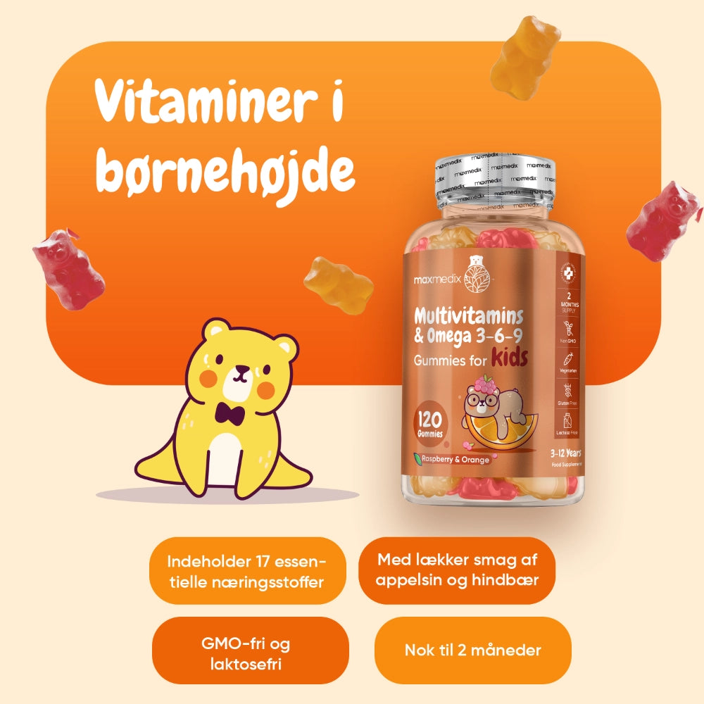 Børne Multivitamin & Omega 3-6-9 Gummies