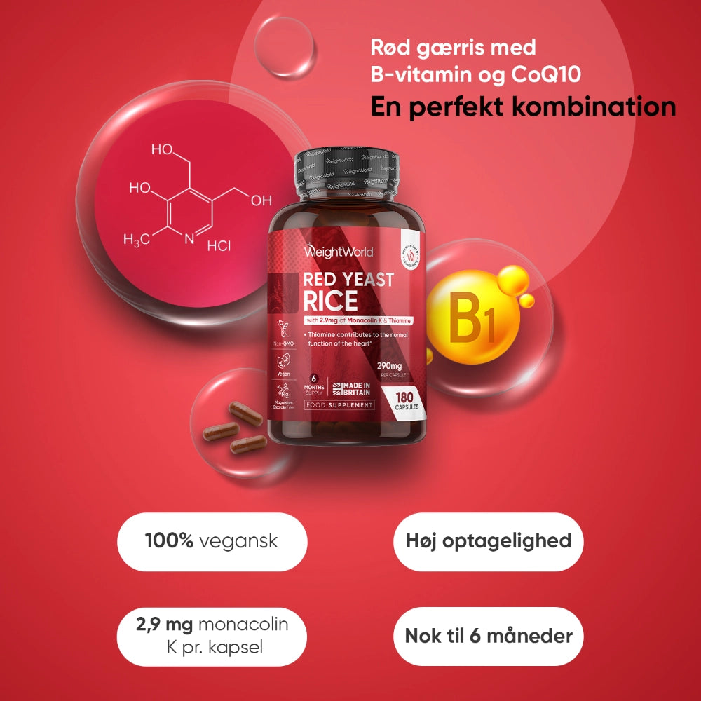 Rød Gærris 290mg