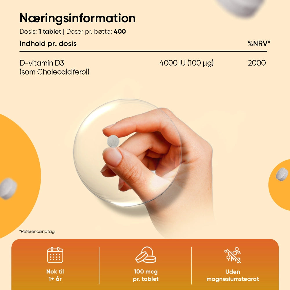 D3-vitamin 4000 IU (100 mcg)