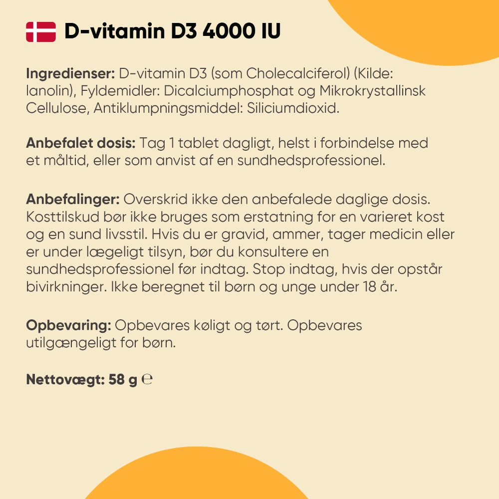 D3-vitamin 4000 IU (100 mcg)