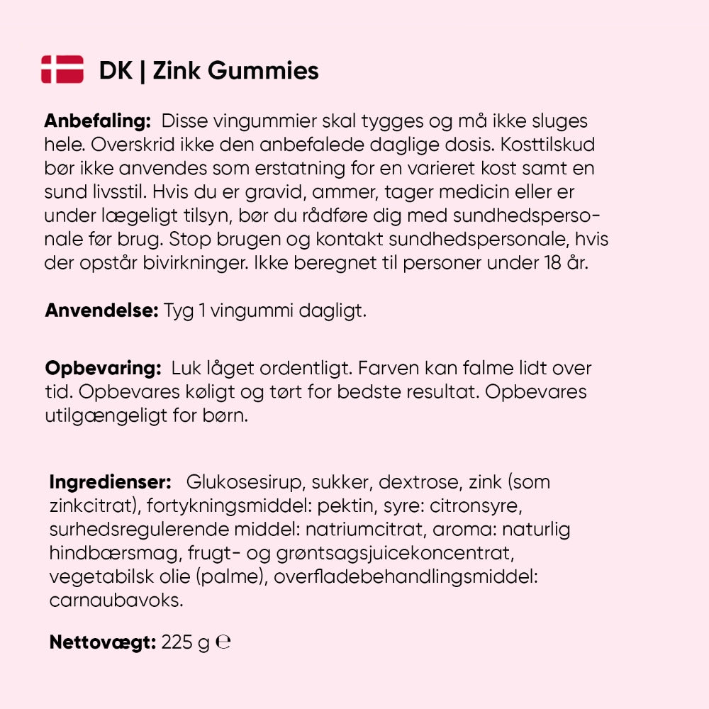 Zink-vingummier 25mg
