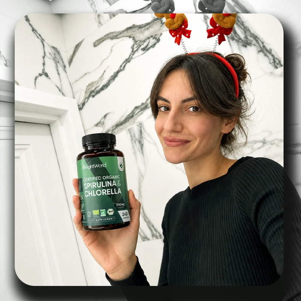Øko spirulina og chlorella 1740 mg