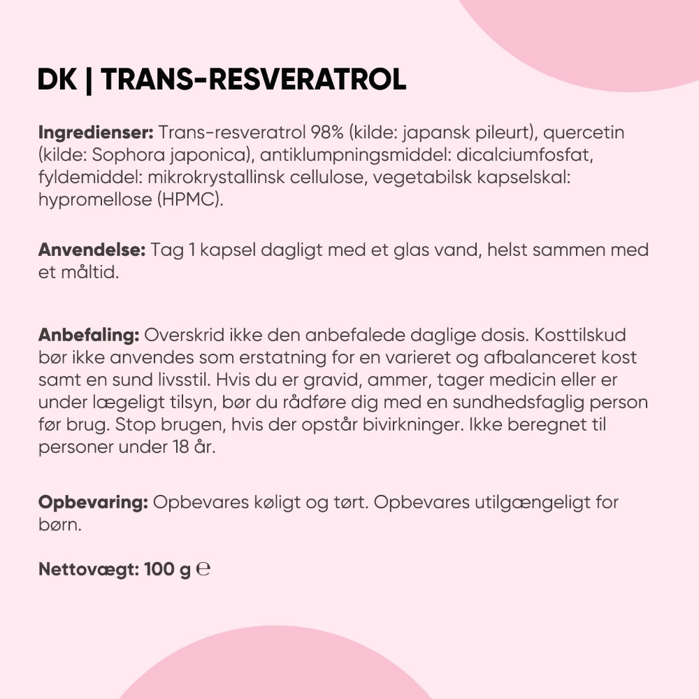 Resveratrol + quercetin 550 mg