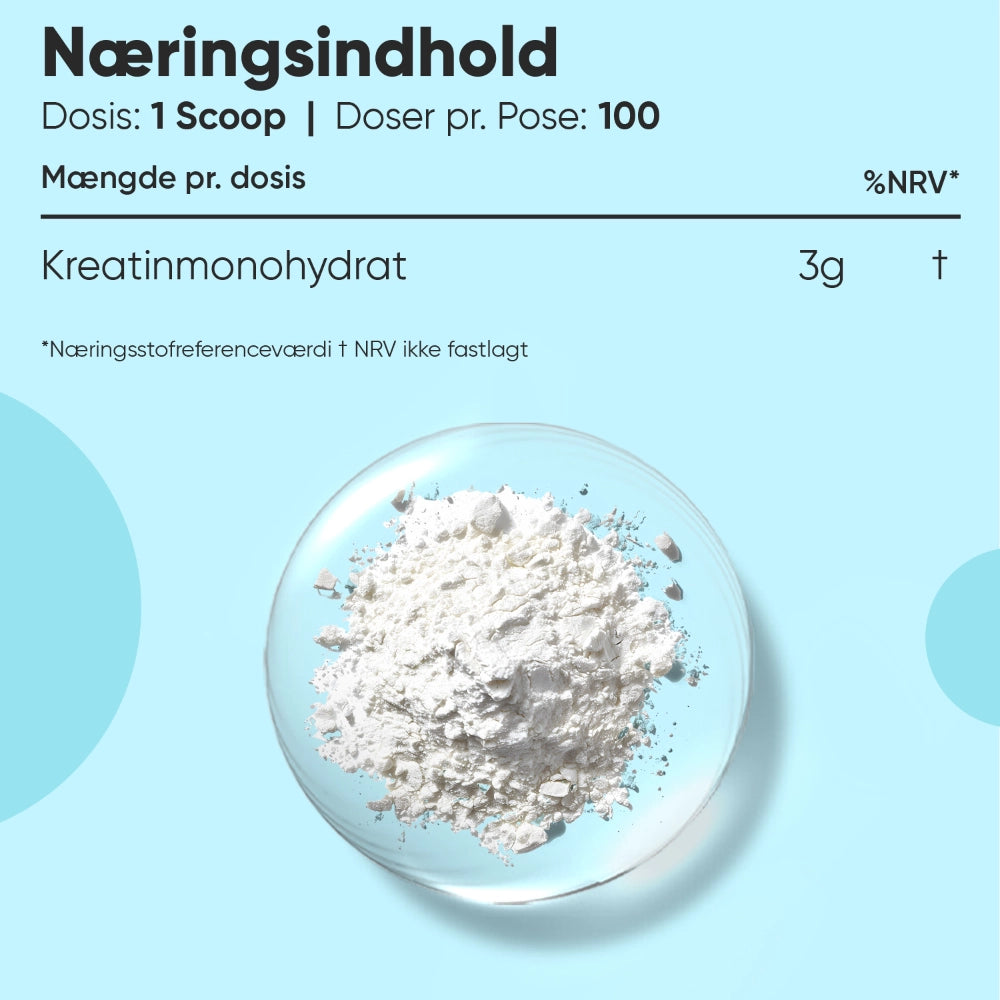 Mikroniseret kreatinpulver (monohydrat)